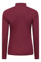Talus Womens Long Sleeved Zip Neck Top