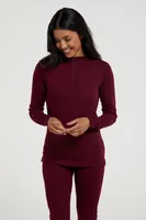 Talus Womens Long Sleeved Zip Neck Top