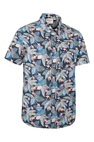 Tropical Printed Mens Short Sleeved Shirt