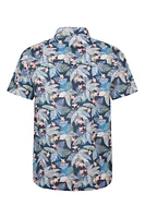 Tropical Printed Mens Short Sleeved Shirt