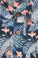 Tropical Printed Mens Short Sleeved Shirt