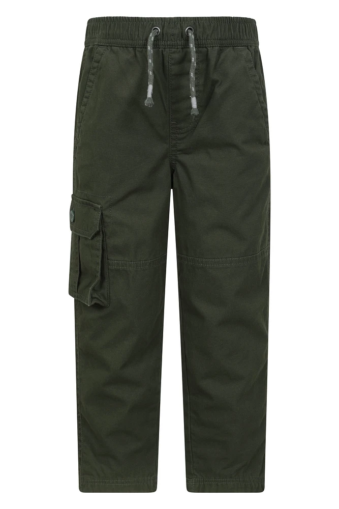 Pull Up Kids Jersey Lined Cargo Pants