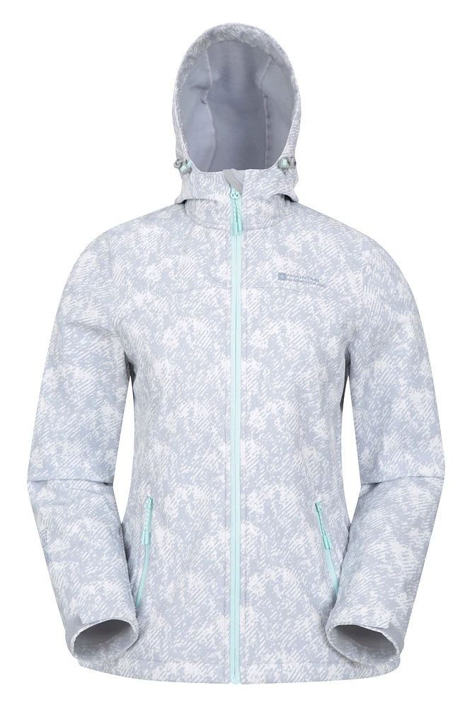 Exodus Womens Printed Water Resistant Softshell Jacket