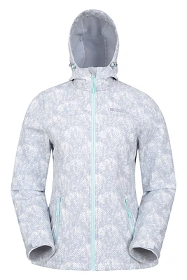 Exodus Womens Printed Water Resistant Softshell Jacket