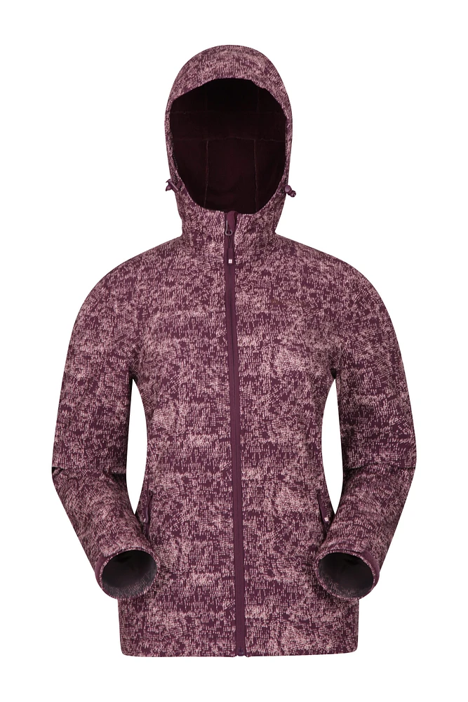 Exodus Womens Printed Water Resistant Softshell Jacket