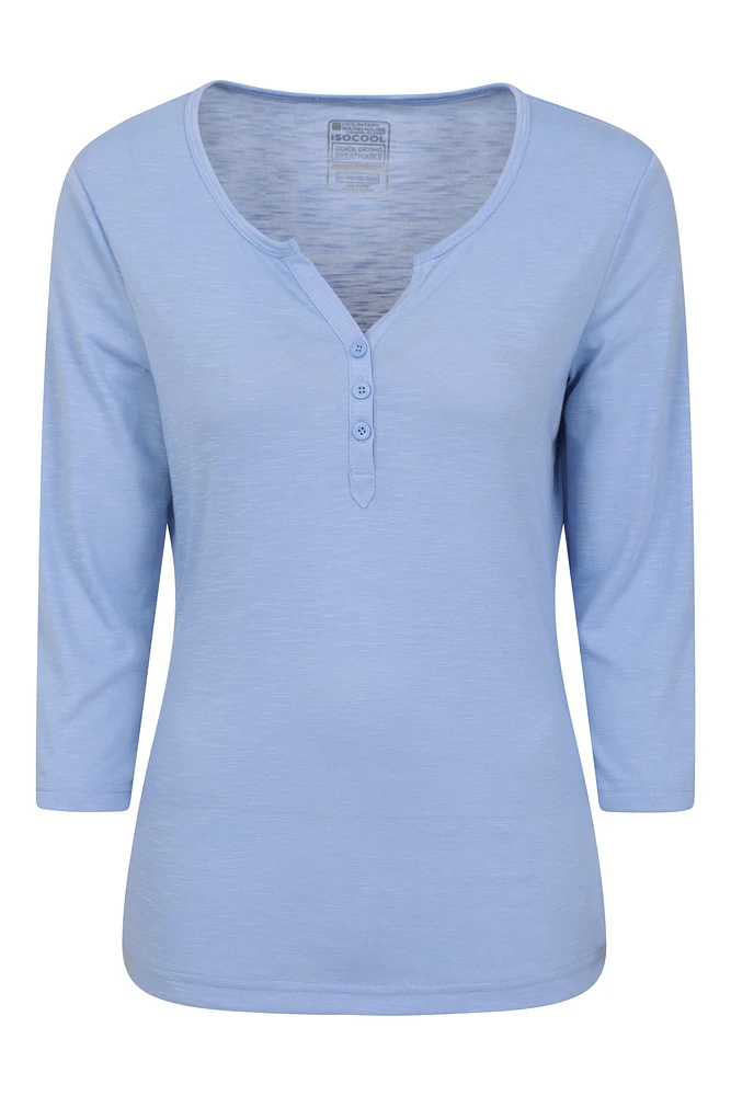Agra Womens 3/4 Sleeve Slub Tee