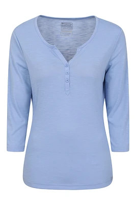 Agra Womens 3/4 Sleeve Slub Tee