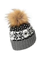 Thinsulate Fairisle Womens Pom Beanie