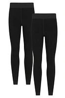Womens Fluffy Fleece Lined Thermal Leggings Multipack