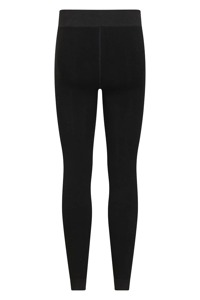 Womens Fluffy Fleece Lined Thermal Leggings Multipack