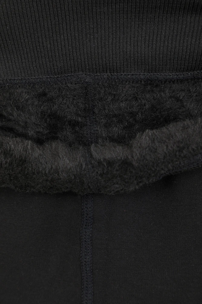 Womens Fluffy Fleece Lined Thermal Leggings Multipack