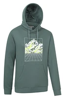 Mountain Grid Mens Hoodie