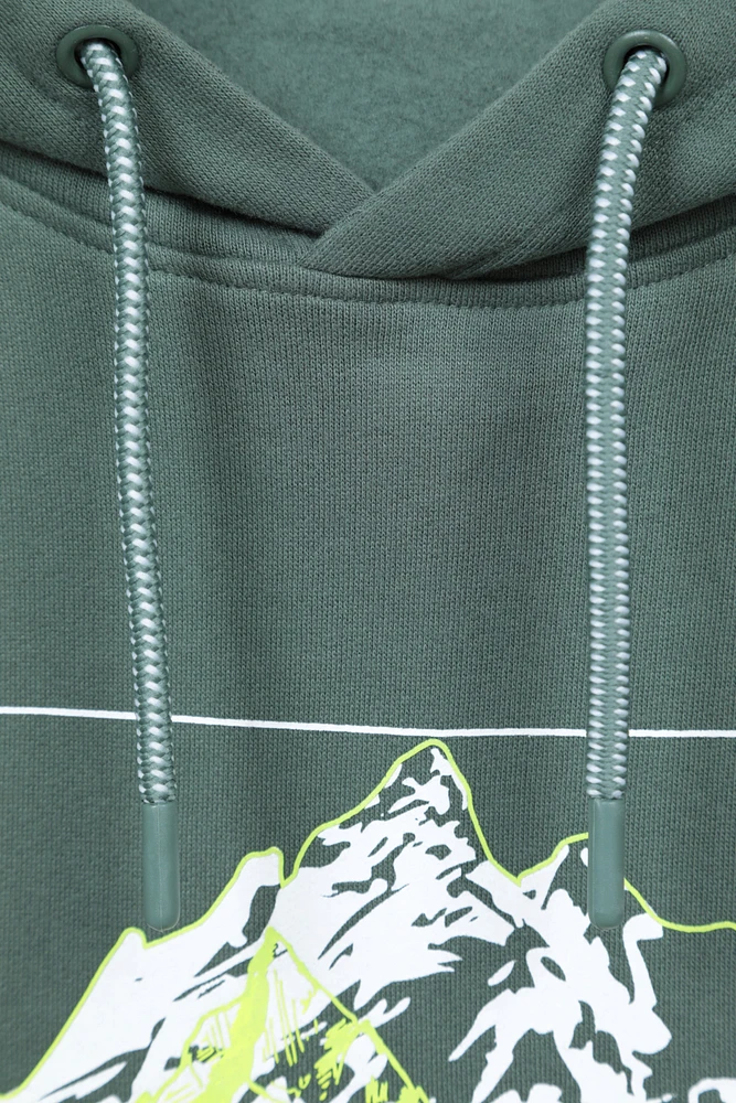 Mountain Grid Mens Hoodie