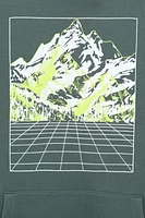 Mountain Grid Mens Hoodie