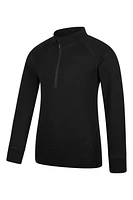 Kids Merino Half-Zip Top