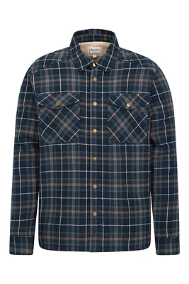 Pinn Mens Sherpa Lined Flannel Shirt