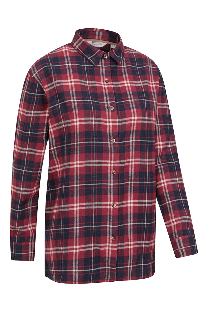 Billie Womens Check Oversized Shirt