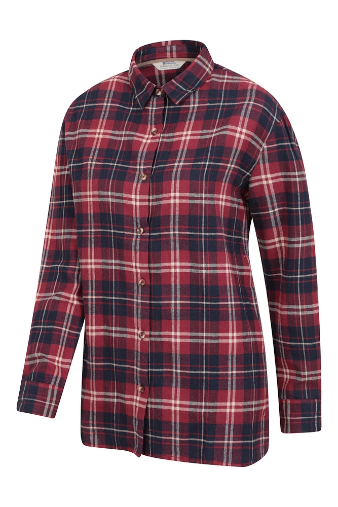 Billie Womens Check Oversized Shirt