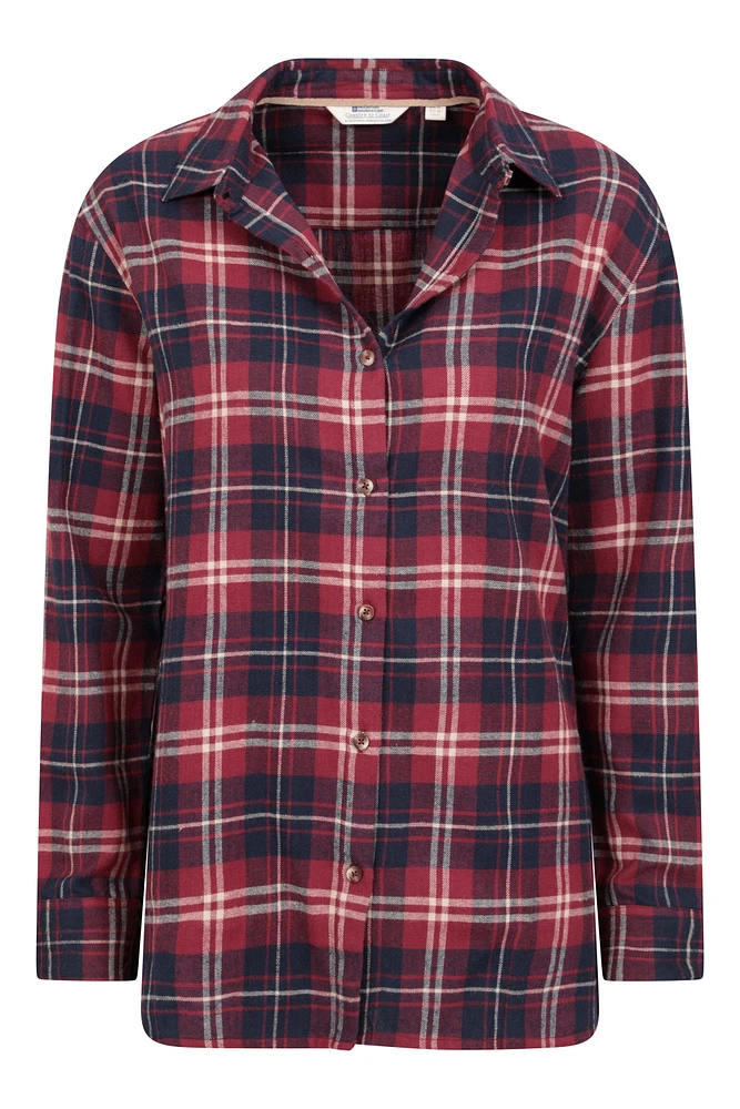 Billie Womens Check Oversized Shirt