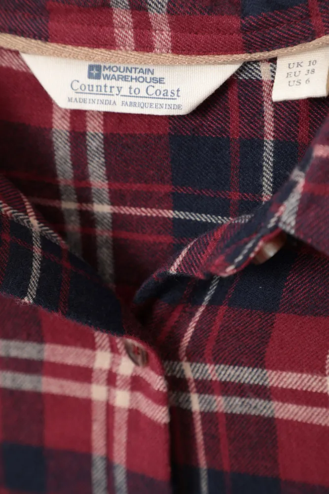 Billie Womens Check Oversized Shirt