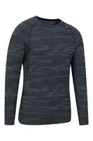 Alpine Camo Mens Seamless Base Layer Top