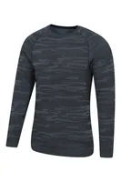 Alpine Camo Mens Seamless Base Layer Top
