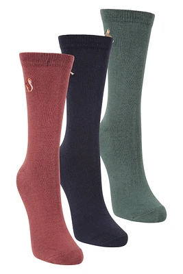 Womens Embroidered Socks 3-Pack