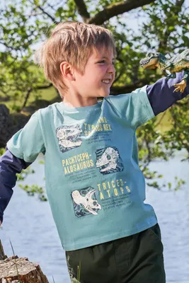 Dino Facts Kids Long Sleeve Top