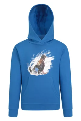 Dino Snow Mobile Kids Hoodie