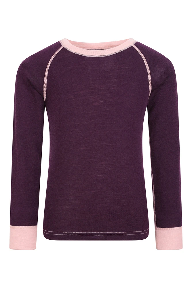 Merino II Kids Round Neck Baselayer Top