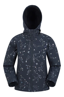 Exodus Kids Printed Water Resistant Softshell Jacket