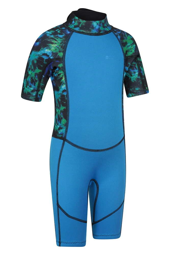 Kids Printed Shorty Wetsuit