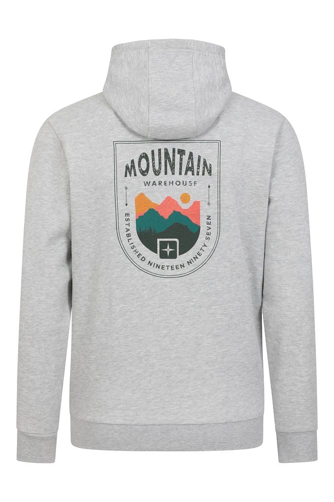 Crest Mountain Mens Graphic Hoodie