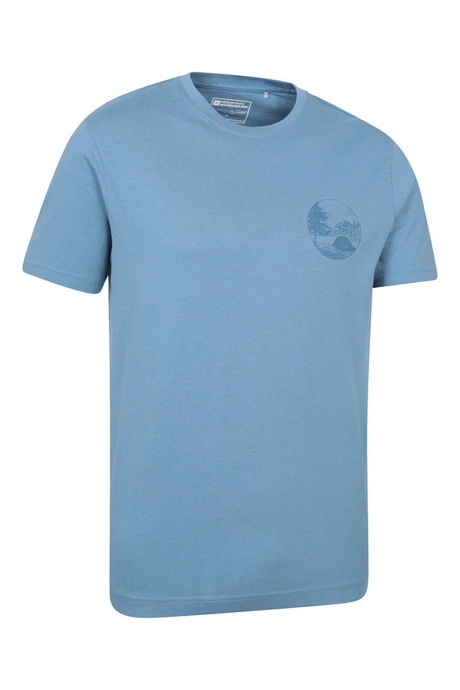 Camping Sketch Mens T-Shirt