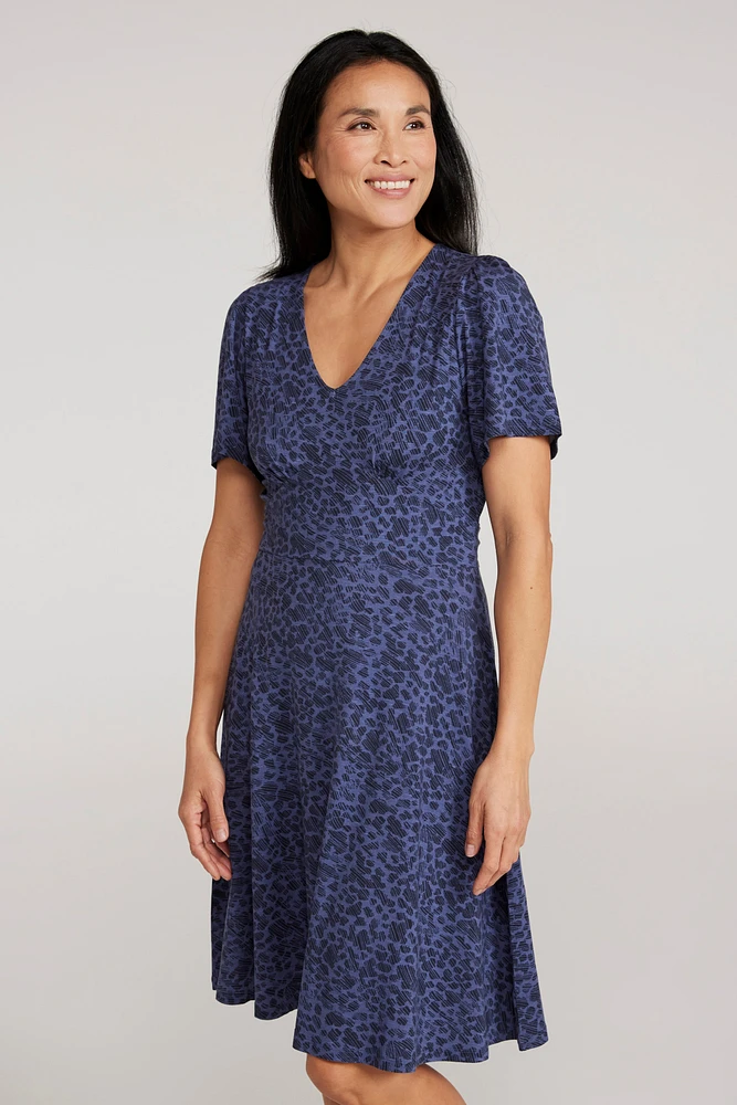 Como Printed Womens Tea Dress