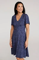 Como Printed Womens Tea Dress
