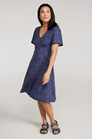 Como Printed Womens Tea Dress
