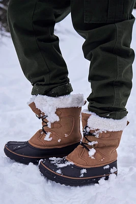 Casual Kids Adaptive Lace Up Snow Boot