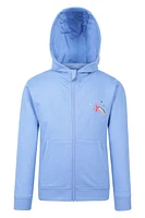 Chest Embroidery Kids Full-Zip Hoodie