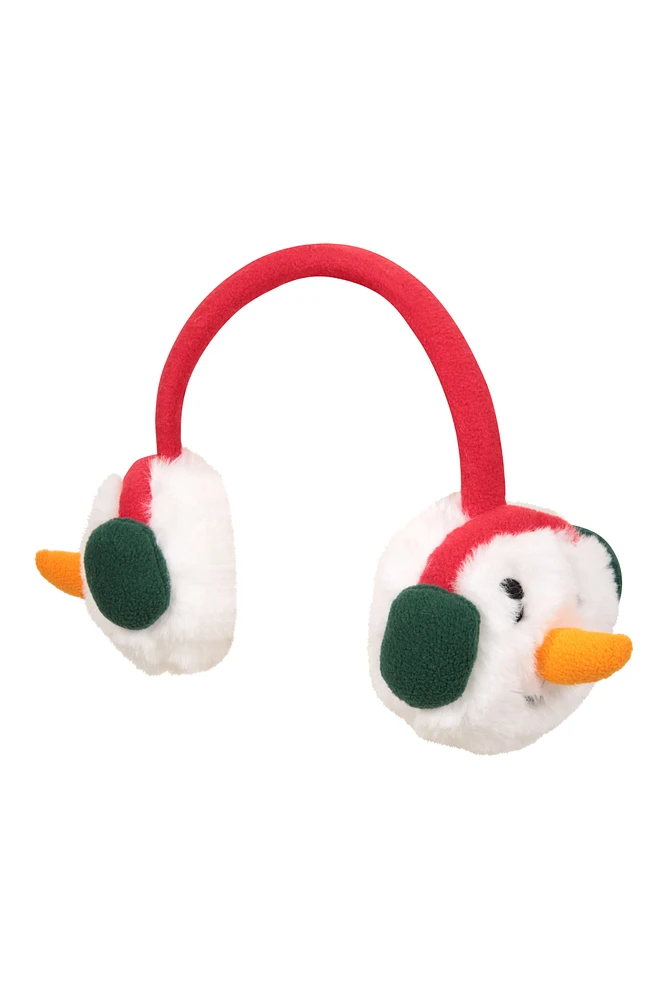 Kids Christmas Snowman Earmuffs