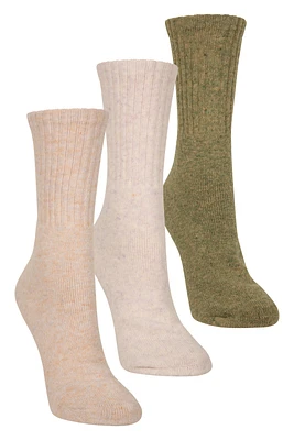 Outdoor Womens Merino Mid-Calf Socks 3-Pack