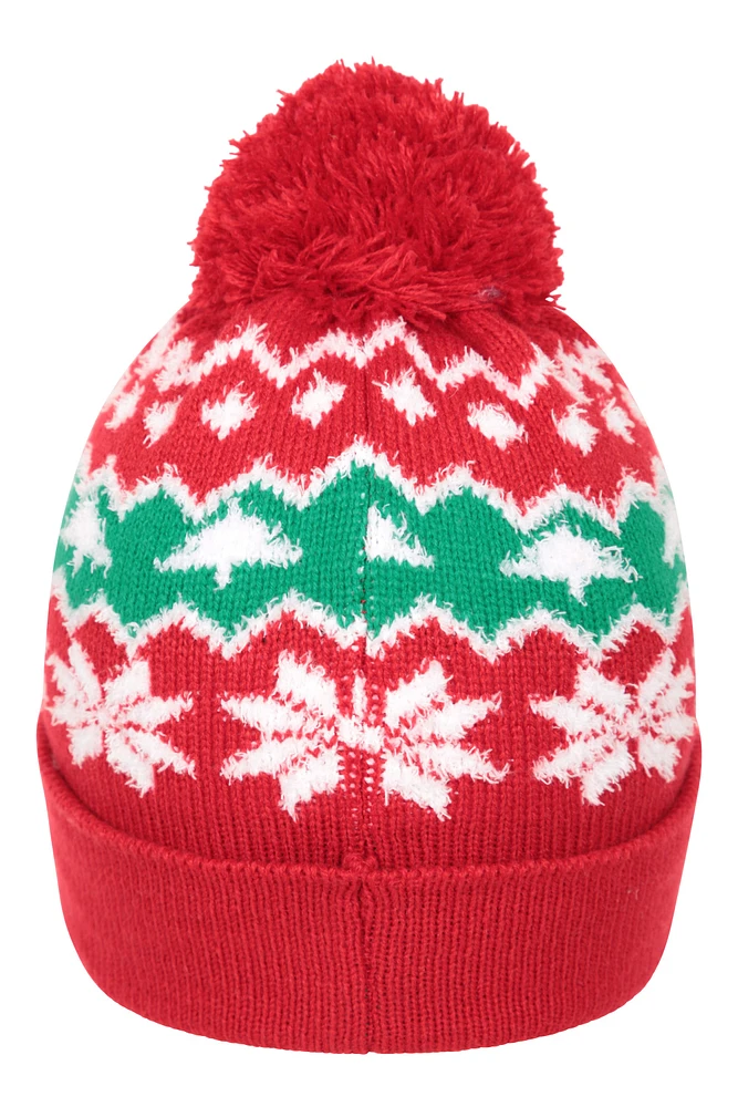 Xmas Gingerbread Kids Pom Beanie