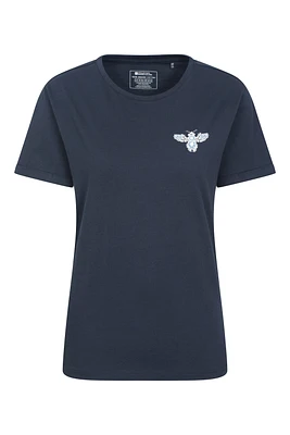 Floral Bee Womens Loose Fit T-Shirt