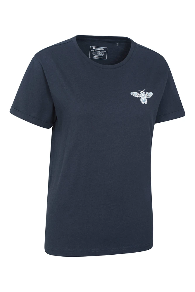 Floral Bee Womens Loose Fit T-Shirt