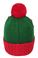 Xmas Tree Kids Pom Beanie