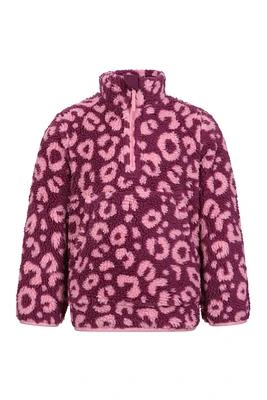 Ember Printed Kids Sherpa Fleece