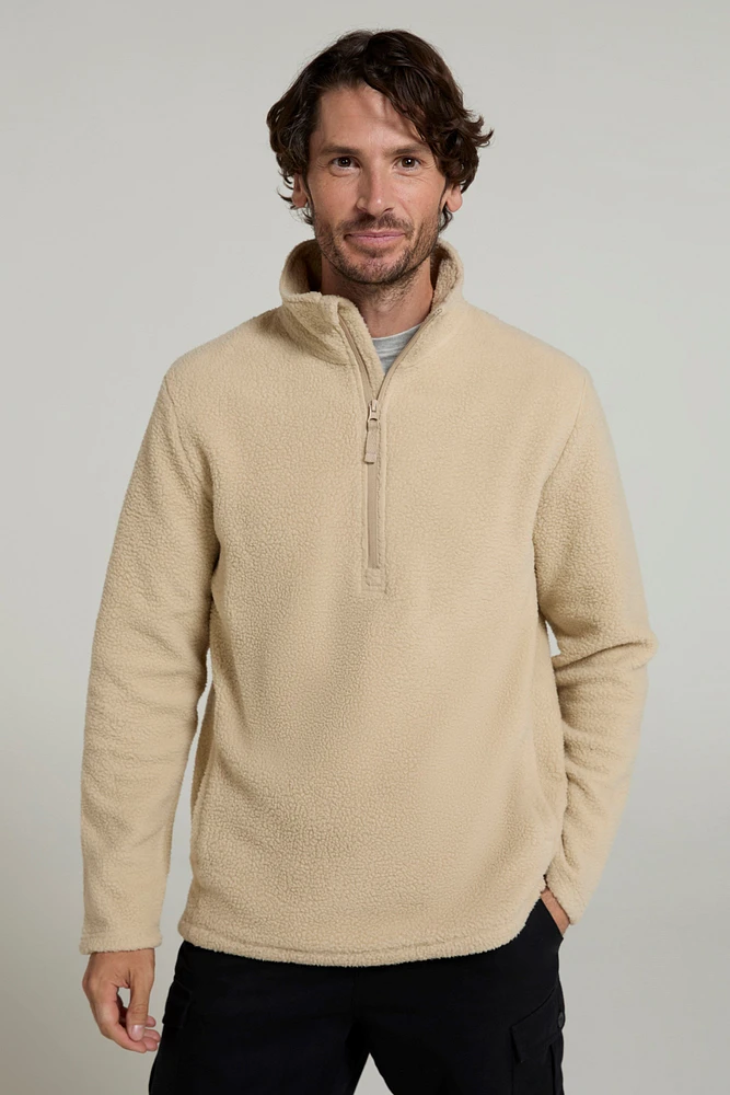 Ted Mens Half-Zip Sherpa Fleece