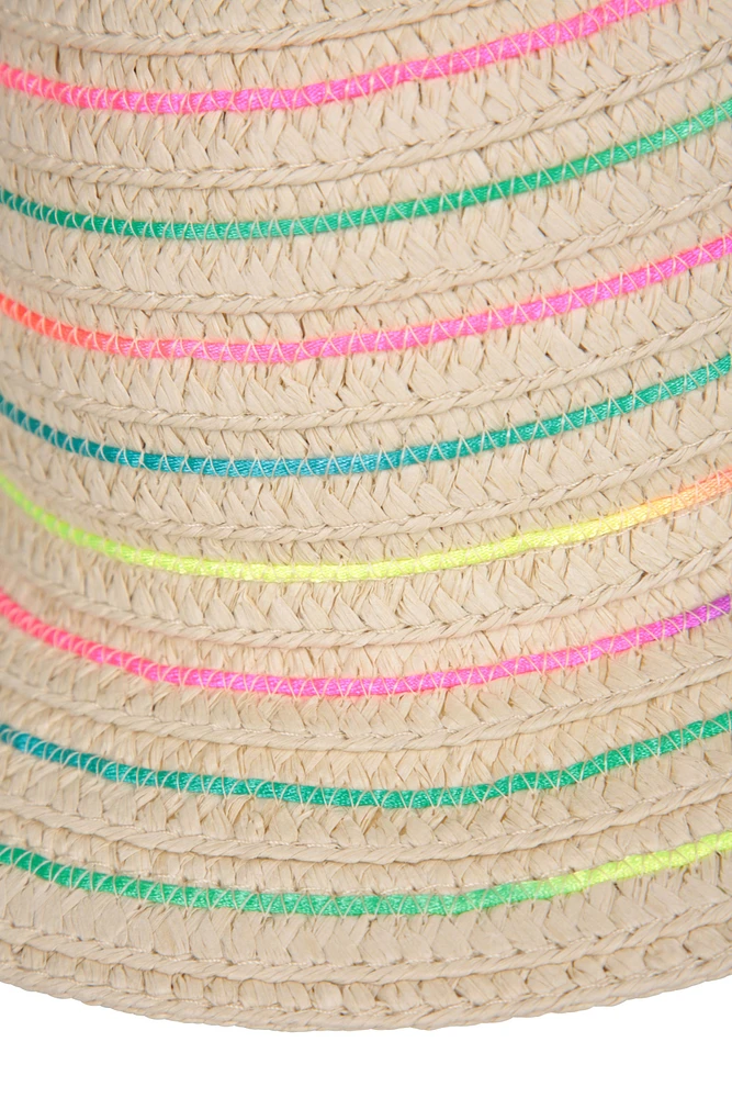 Rainbow Kids Straw Summer Hat