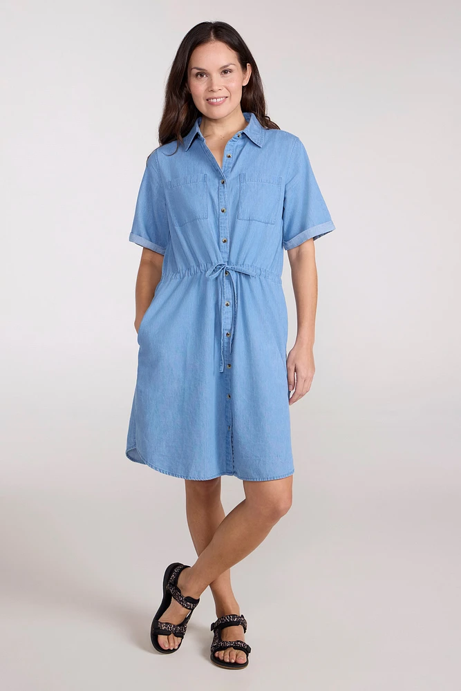 Ronda Womens Chambray Dress