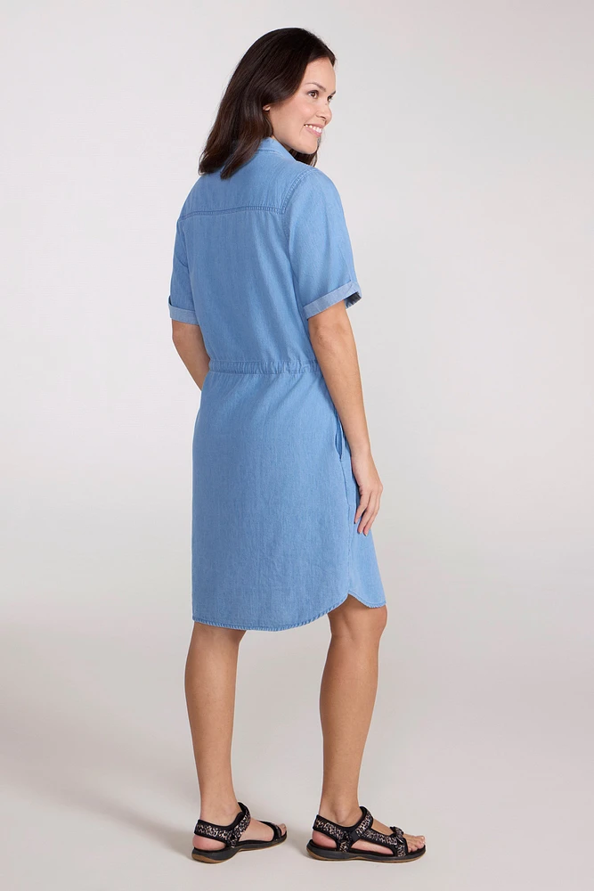 Ronda Womens Chambray Dress